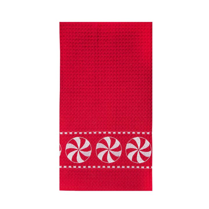 Christmas Peppermint Kitchen Towel for wholesale by C&F Home