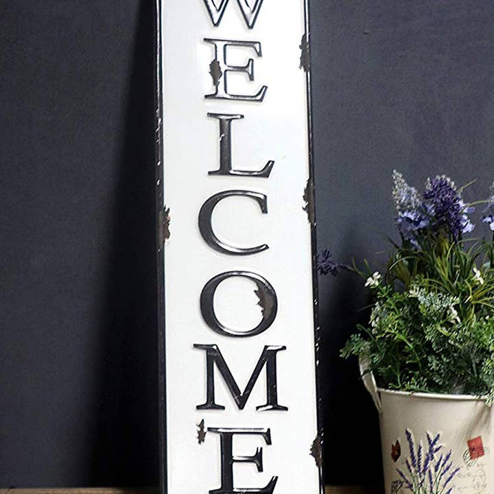 Paris Loft Inc - Wholesale Sign - Welcome Carved Metal Wall Sign Home Decor