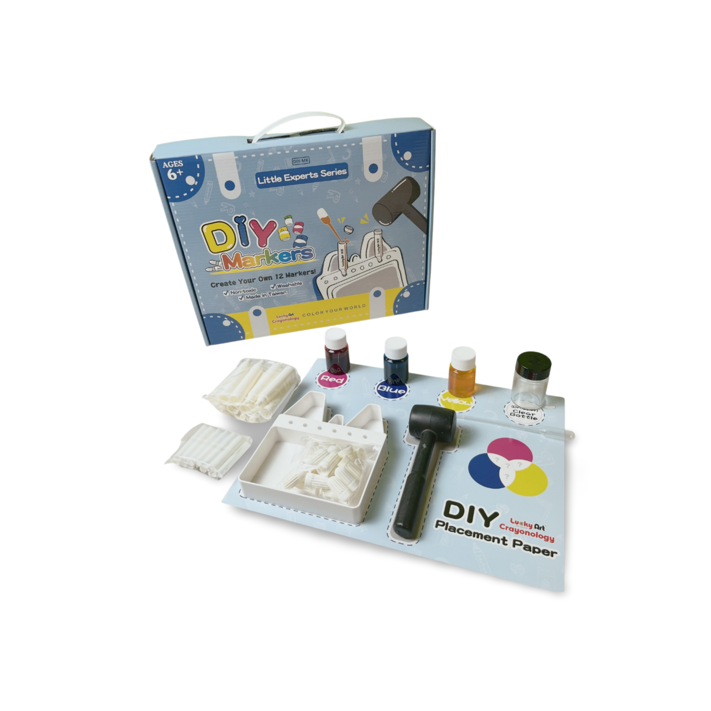 LUCKY ART CRAYONOLOGY - Wholesale DIY Craft Kit - Kids - DIY Markers Kit – Create Your Own 12 Custom Markers1