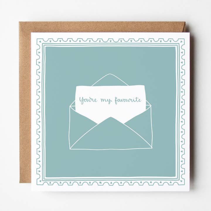 Greeting card | Valentines | Love | You're my favourite for wholesale by Once upon a Dandelion