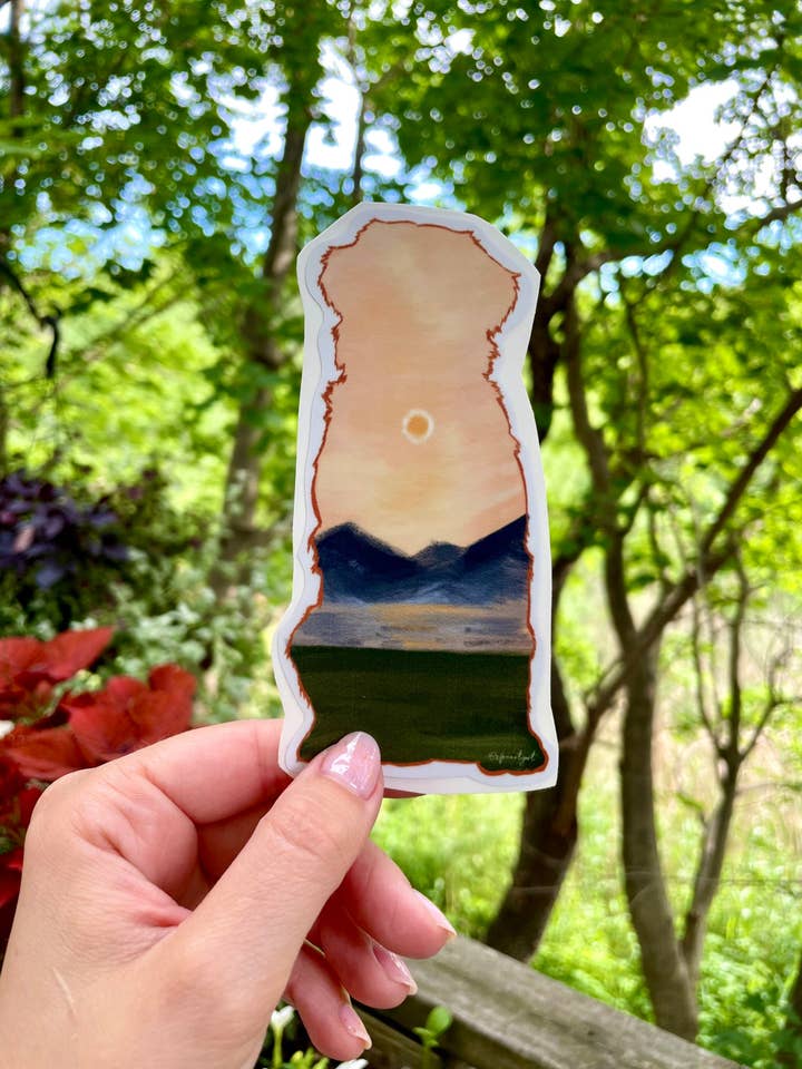 Handsketched Watercolor & Bernese Mountain Dog Vinyl Decal for wholesale by S.Fenerty Art