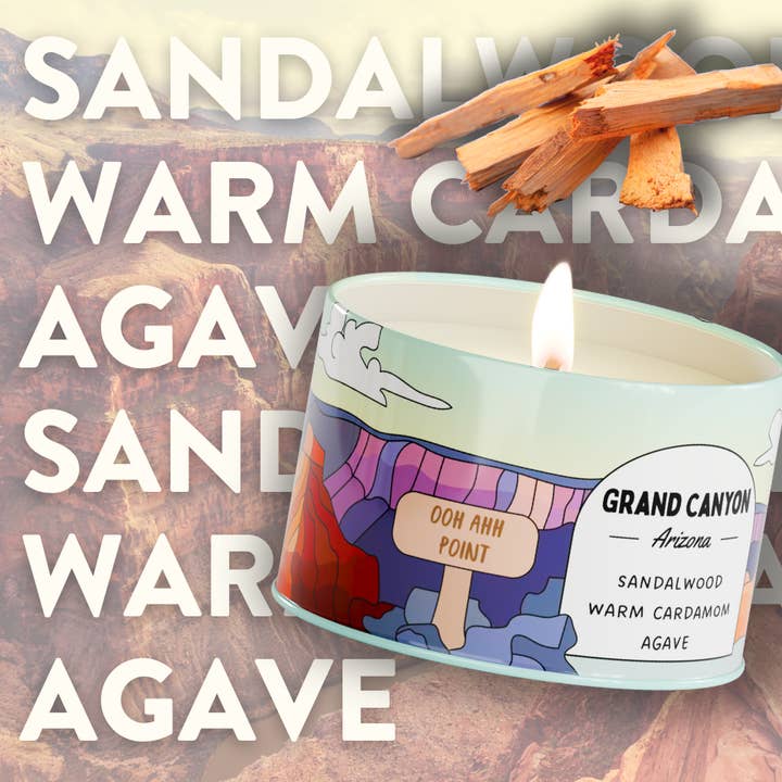 Postcards - Wholesale Jar/Filled Candle - Grand Canyon, Arizona | Scented Destination Candle