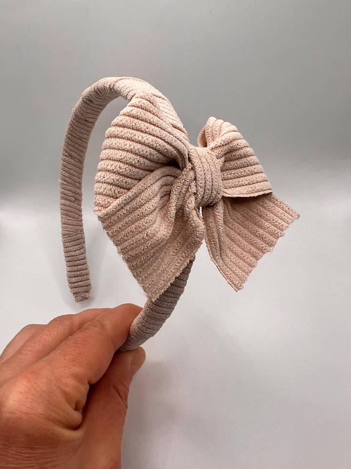Corduroy Strik Haarband voor wholesale door CUTE BOW