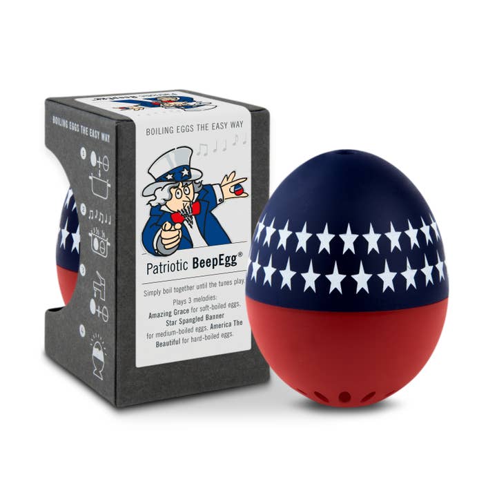 Patriotic BeepEgg / intelligent egg timer for wholesale by Brainstream USA