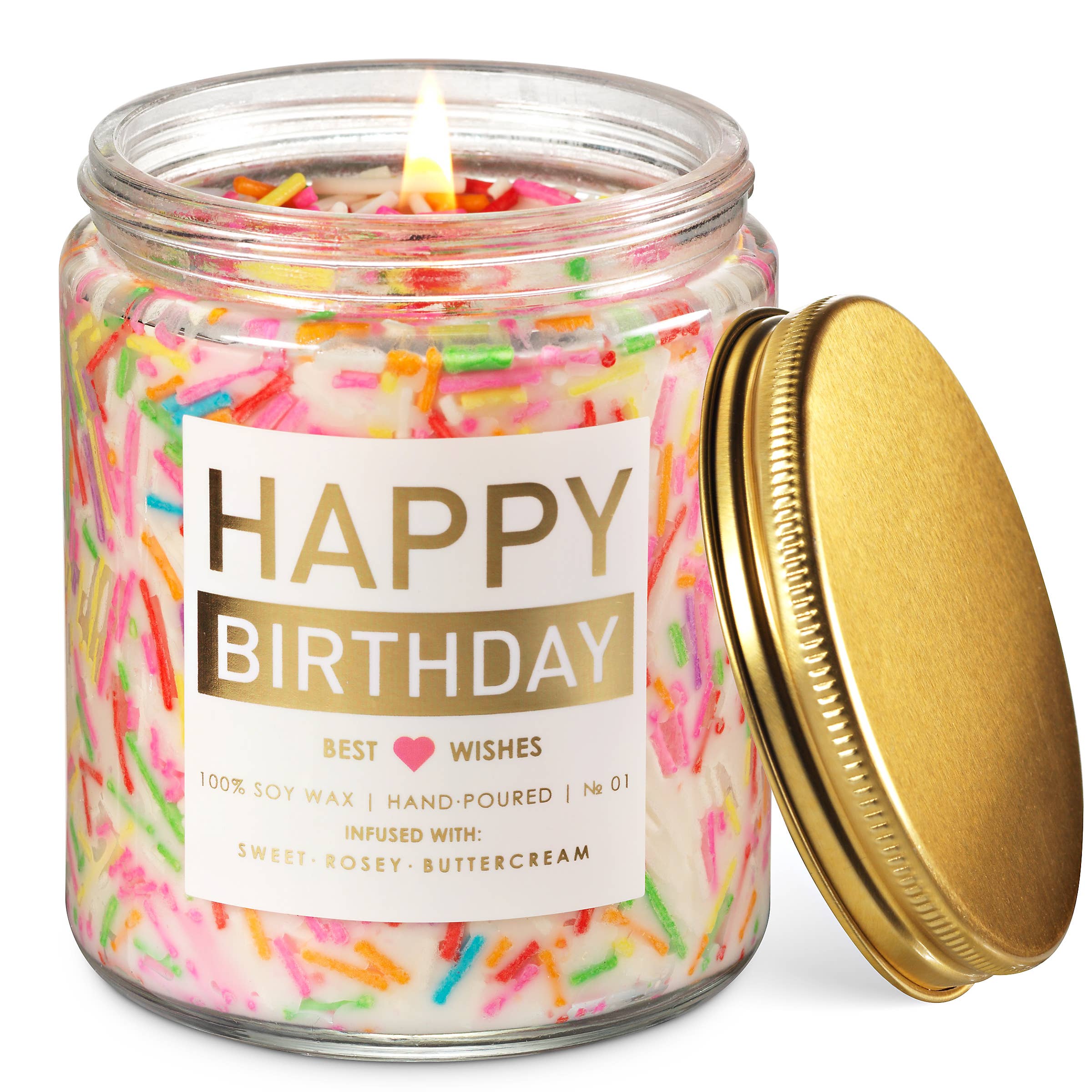 Lovery - Wholesale Jar/Filled Candle - Birthday Gifts for Mom, Happy Birthday Candle with Sprinkles3