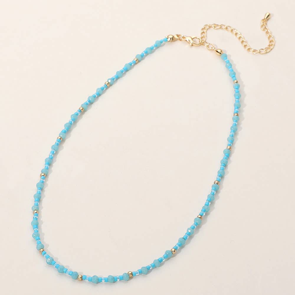 Sensibling Corp. - Vendita all'ingrosso Collane di perline/perle - Collana girocollo con perline sfaccettate a forma di sfera metallica.9