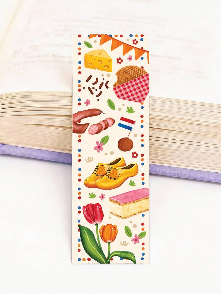 Segnalibro cibo tipico olandese Paesi Bassi viaggi per la vendita all'ingrosso da parte di Aniet Illustration