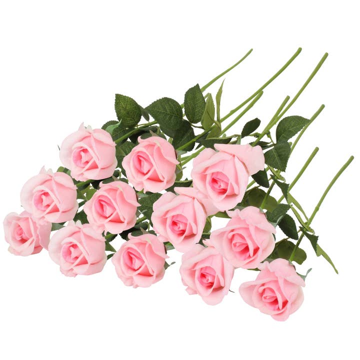 Grand Verde - Wholesale Artificial Flowers - Roses Real-Touch Artificial Flowers 22” Long Stems, 12pcs24