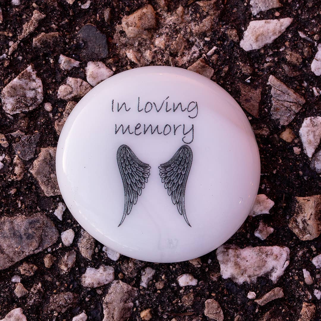 SHOPGIVECOURAGE - Vente Décorations de table - Pierres en verre imprimées pour le deuil et le souvenir1