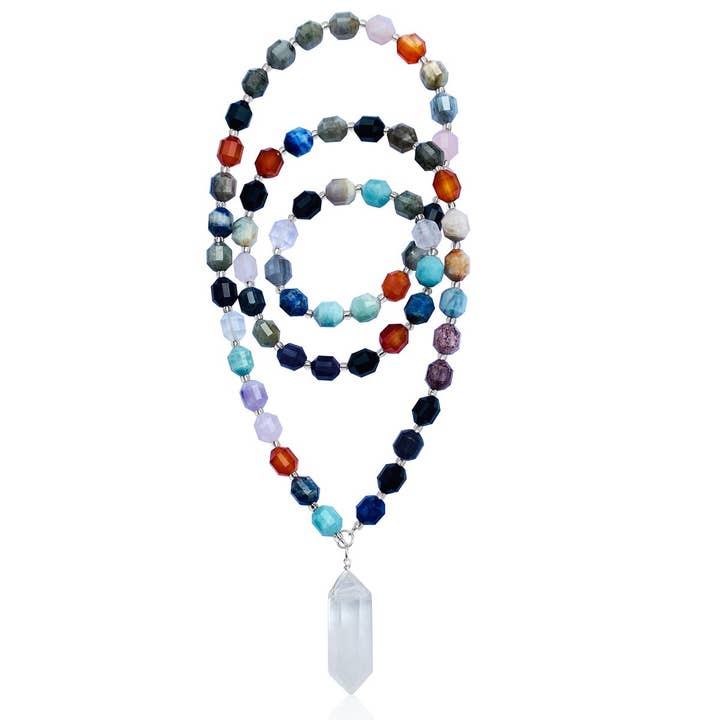 Master Healer Crystal Necklace with Healing Gemstones for wholesale by Gogh Jewelry Design