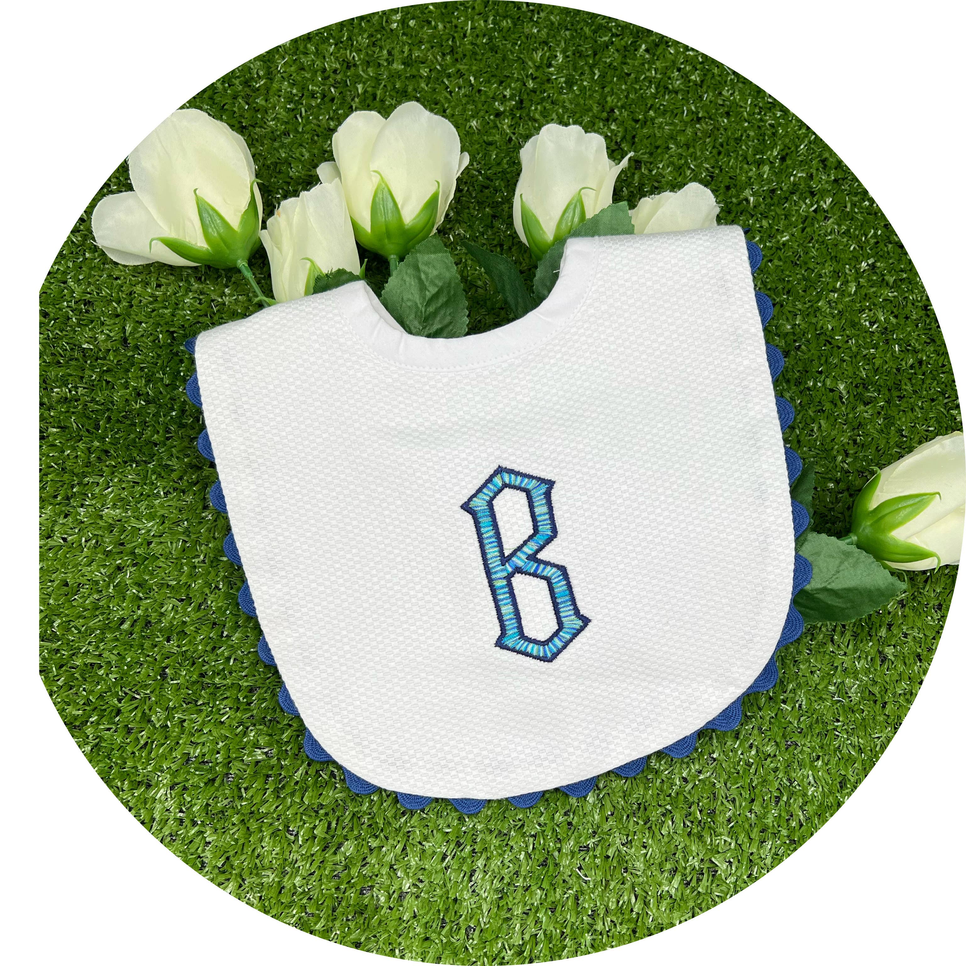 THE ROYALTY COLLECTION - Vente Bavoir - bébés - Bavoir pour bébé en coton piqué blanc4