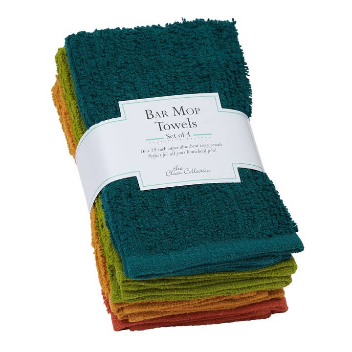 Design Imports - Wholesale Tea Towel - Rustic Bar Mop Towels Set of 4