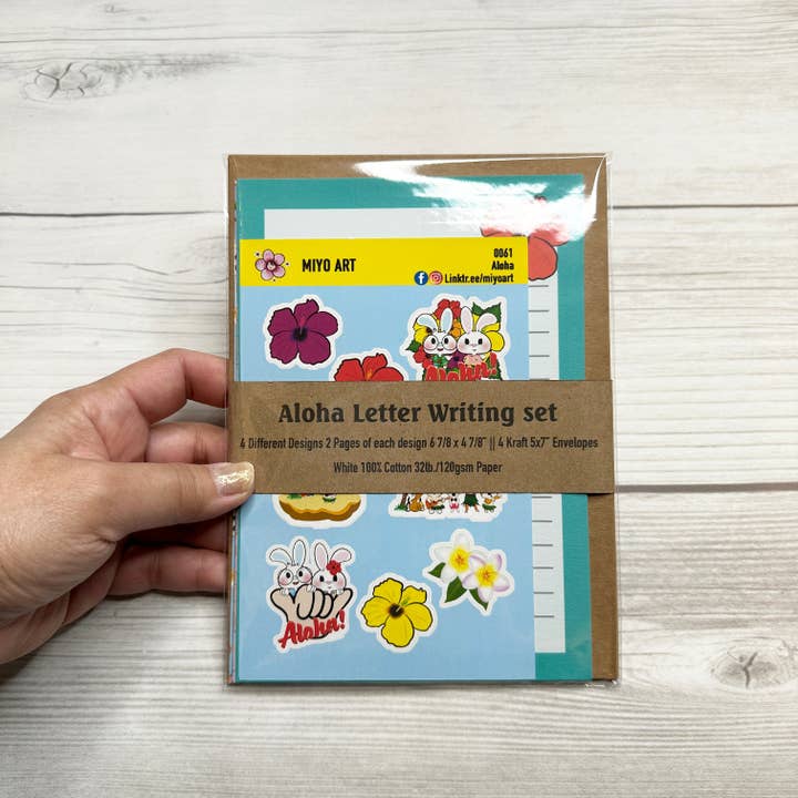 Aloha Letter Writing Set. for wholesale by Miyo Art Design