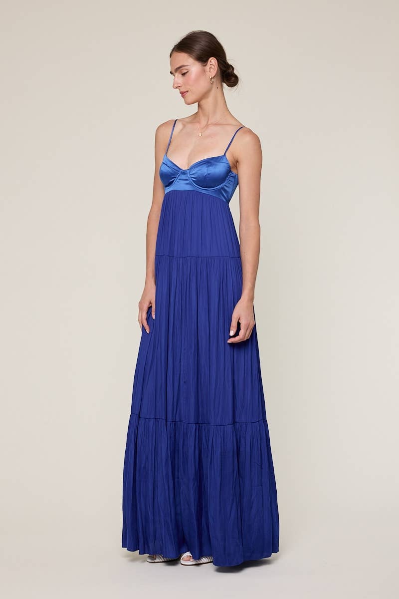 Sky to Moon - Wholesale Dress - Women's - ELEGANT SILKY SLEEVELESS BRA TOP MAXI DRESS10