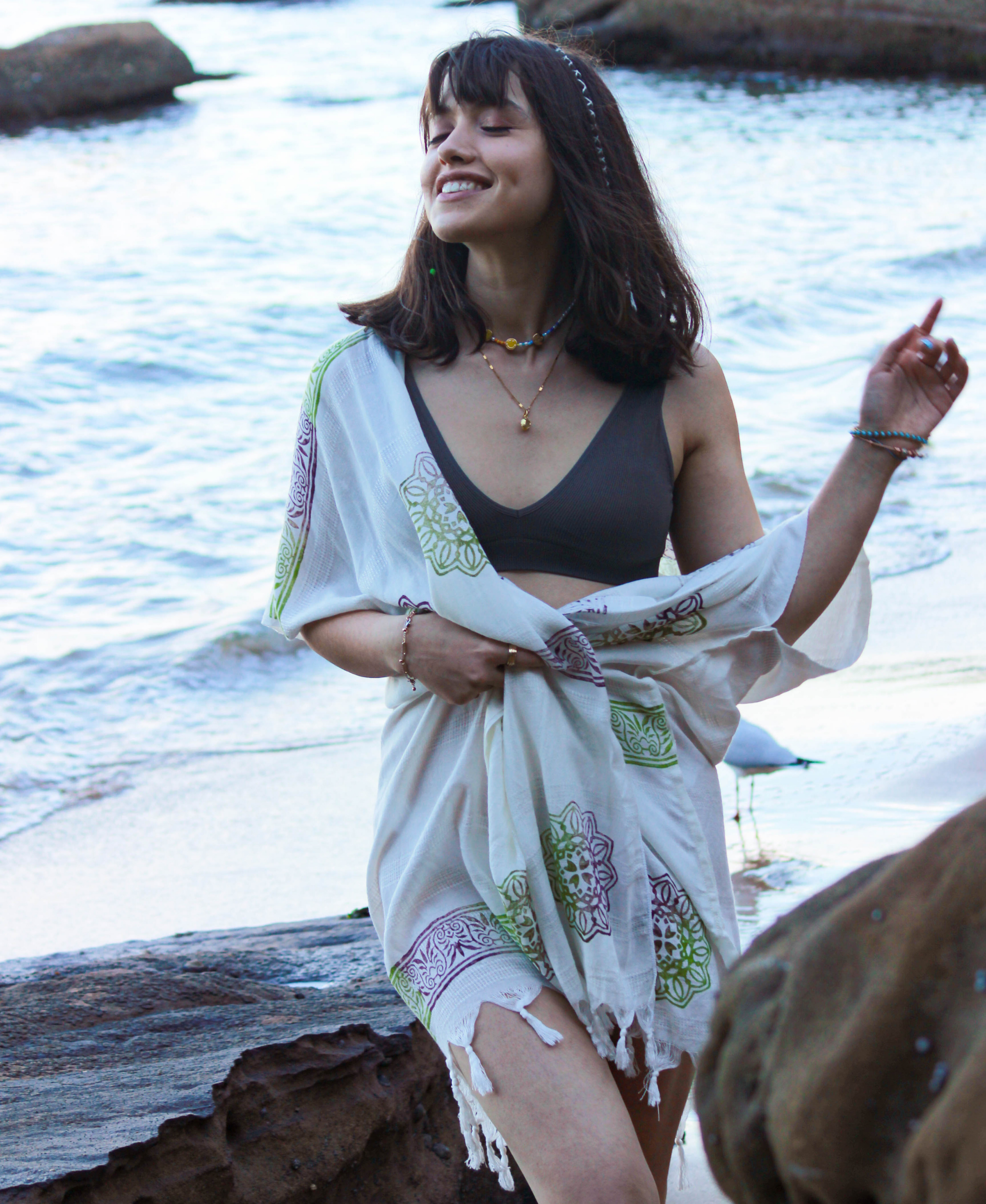 Anakiz Organic – Kimono - Mulher por atacado – Cardigan de quimono de algodão boêmio7