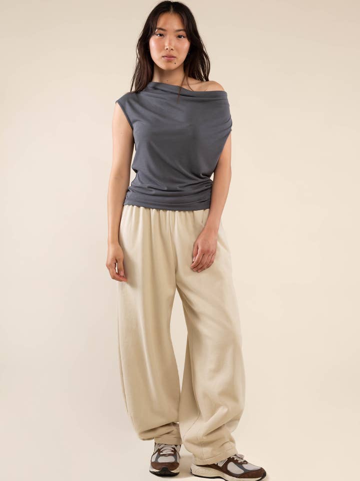 NLT - Wholesale Knit Top - Women's - Sato Cupro Cowl Neck Top