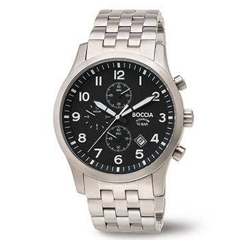 Boccia Titanium - Wholesale Wrist Watch - Men's - 3755-02 Mens Boccia Titanium Chronograph Watch