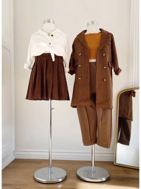 KID'in AROUND - Wholesale Trench Coat - Kids - Pinstripe Trench Coat