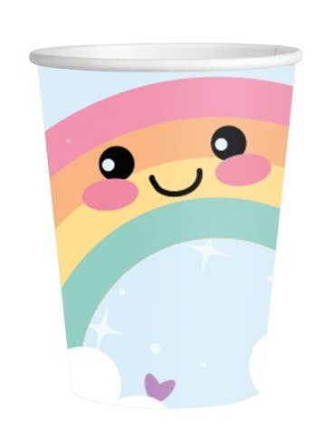 8 Glas HAPPY RAINBOW 250 ML for engroshandel hos Dream Party