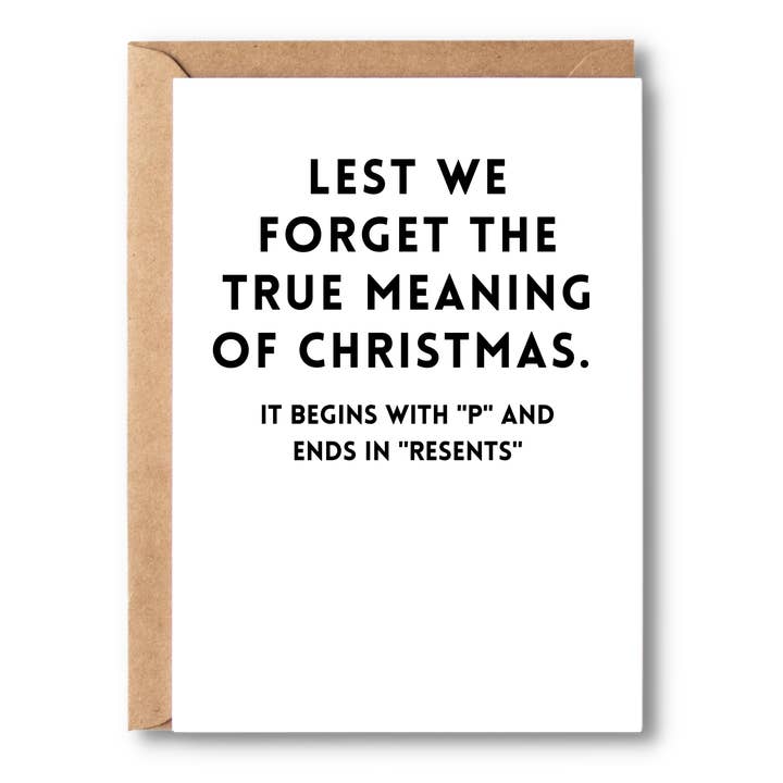 Simple Scribble - Wholesale Christmas Card - Lest We Forget The True Meaning Of Christmas