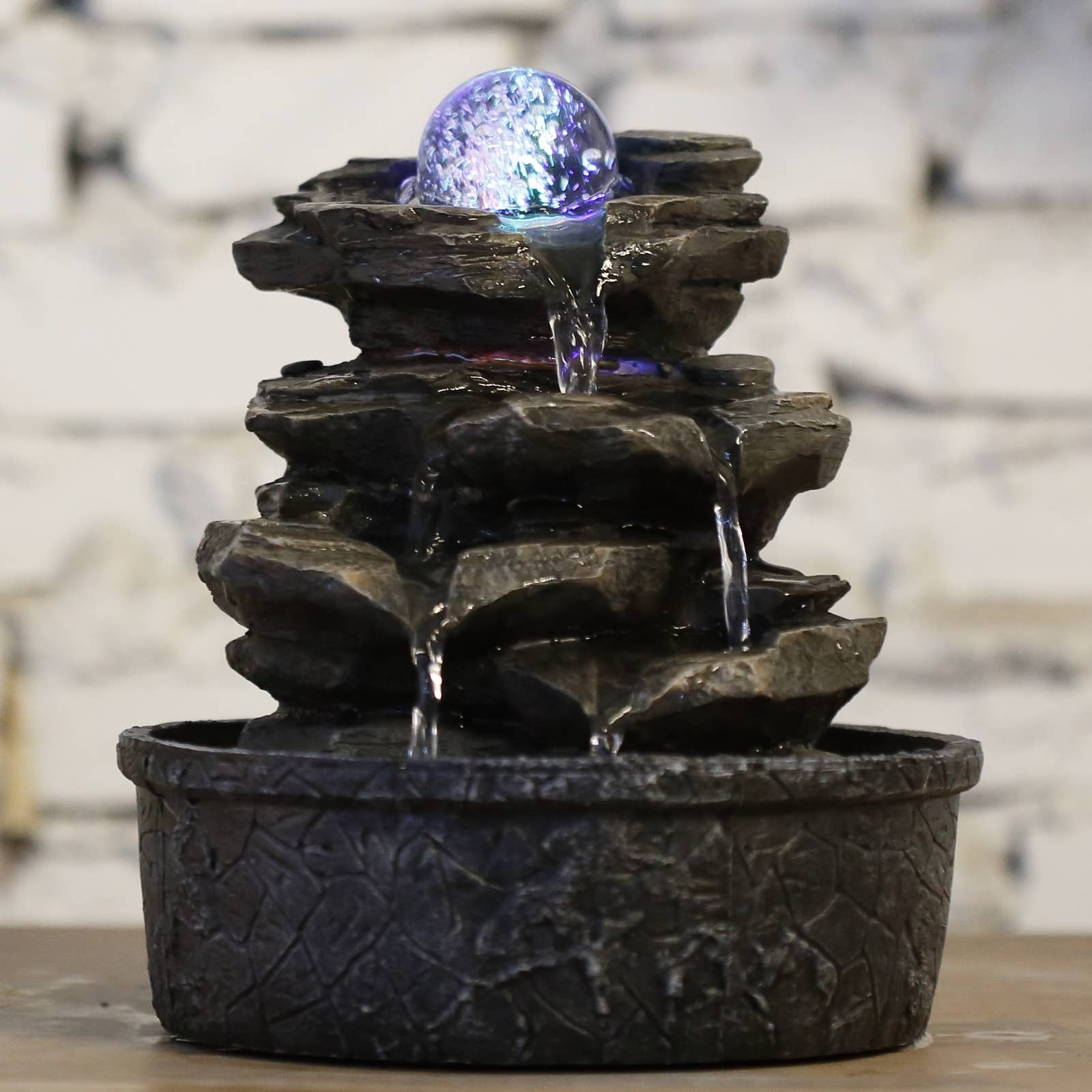 Zen'Arôme - Wholesale Decorative Tabletop Object - Little Rock Indoor Fountain Cascade Nature Stone Effect6