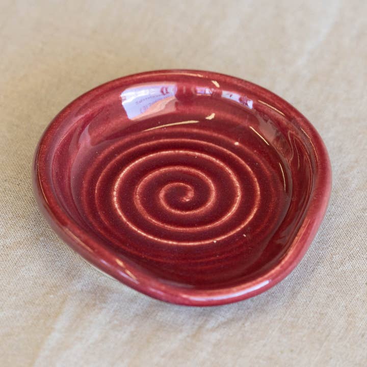 Ceramic Spoon Rest in Prickly Pear for wholesale by ZZIEE Ceramics