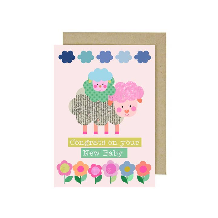 New baby greeting card - Baby Shower cute card for wholesale by karen thaco