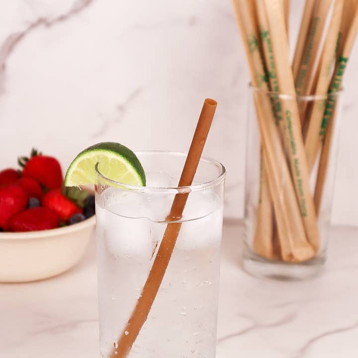 GreenTek Planet - Wholesale Drinking straw - EarthStraws Standard (6mm) 8" Ind. Wrapped 2000/Case