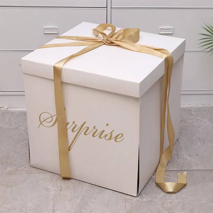 Elegant Design Supply - Wholesale Gift Box - Large Open Surprise Gift Box - Various Colors - For Gender Reveal / Gift / Proposal1