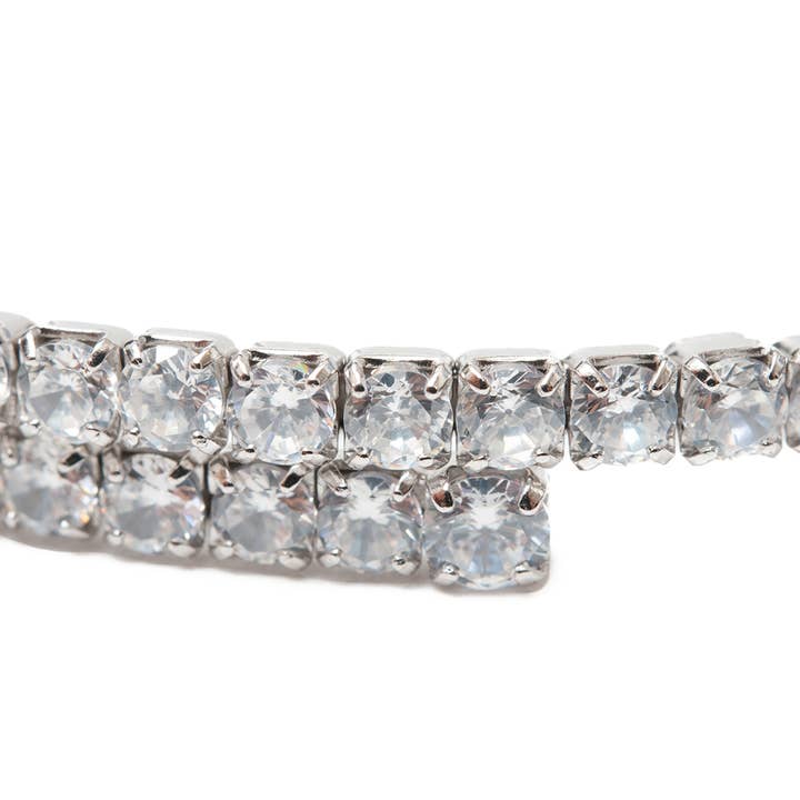 d'Este - Wholesale Tennis Bracelet - Rigid Tennis Bracelet Silver 9252