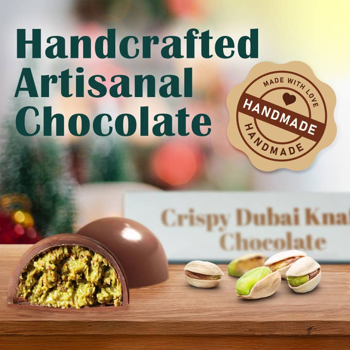 Ceres Gourmet - Wholesale Chocolate Covered Sweets - Dubai Pistachio Kunafa Chocolate Bite-Size Balls 9.8 oz - 7 Pcs