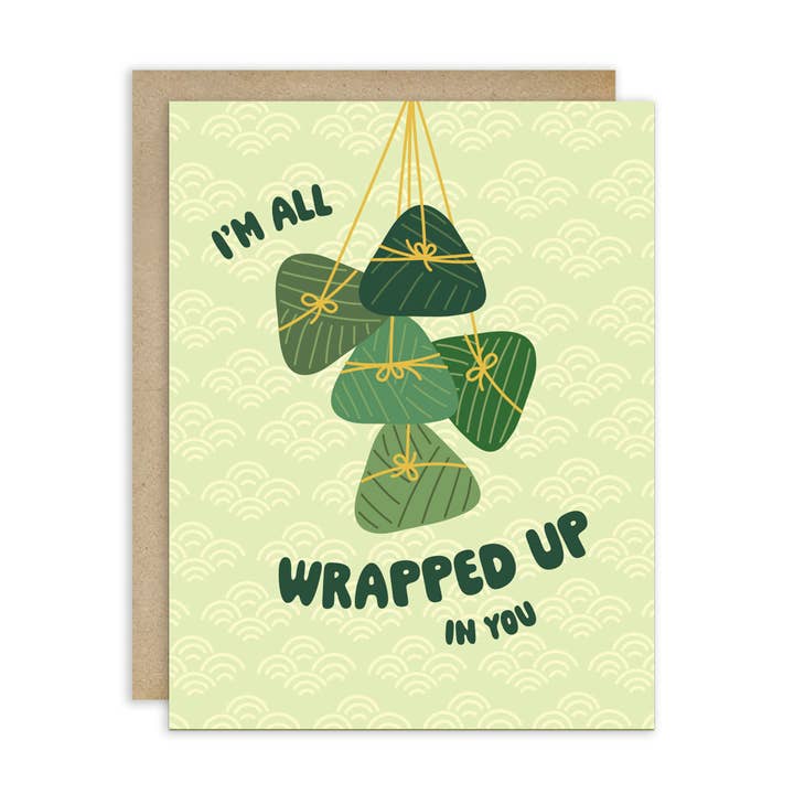 Wrapped Up in You | Zong Zi Dragon Boat Festival Asian Greeting Card for wholesale by Cute Asian Cards