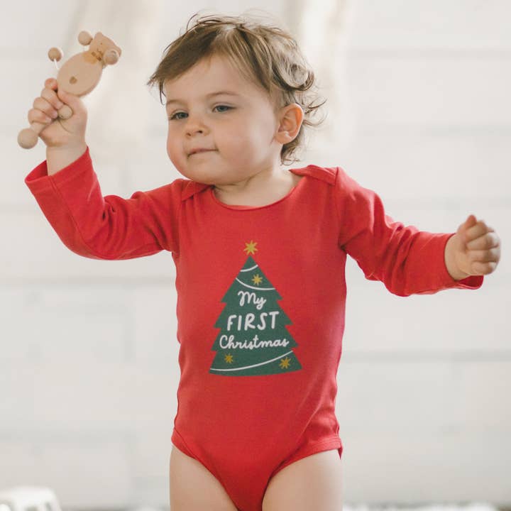 Sweetpea and Co. - Venta al por mayor Body sin pies - Bebés - Mono para bebé My First Christmas, body para bebé, ropa para bebés