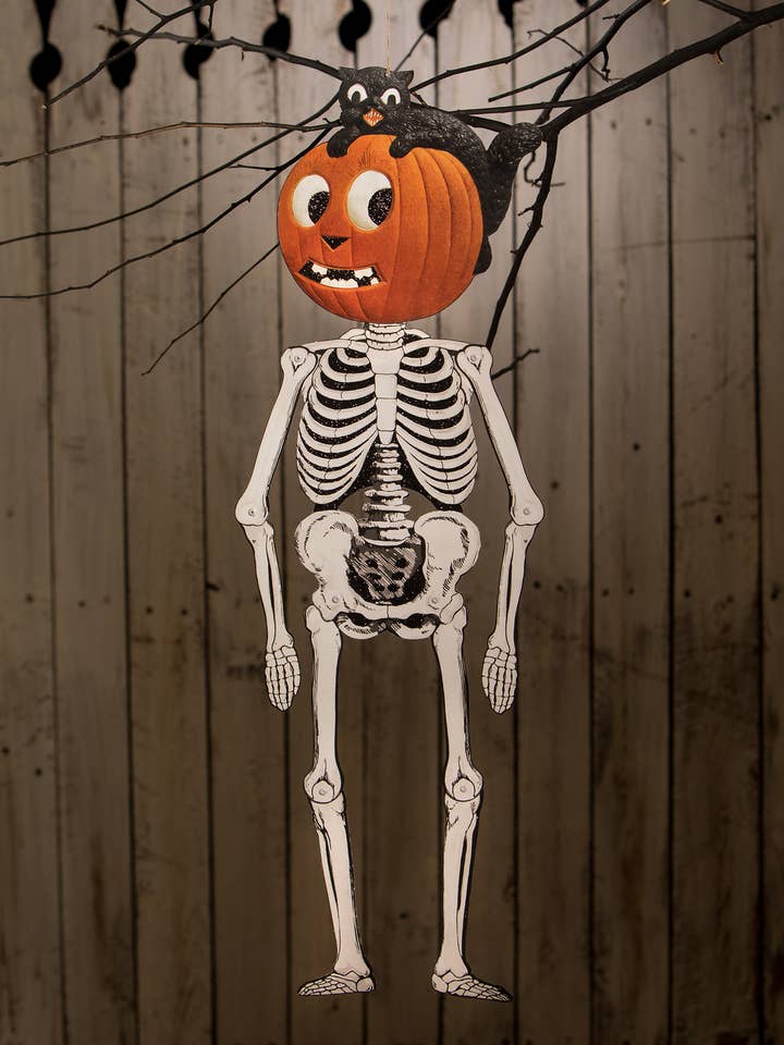 Jack & Cat Hanging Skeleton for wholesale by Bethany Lowe Designs