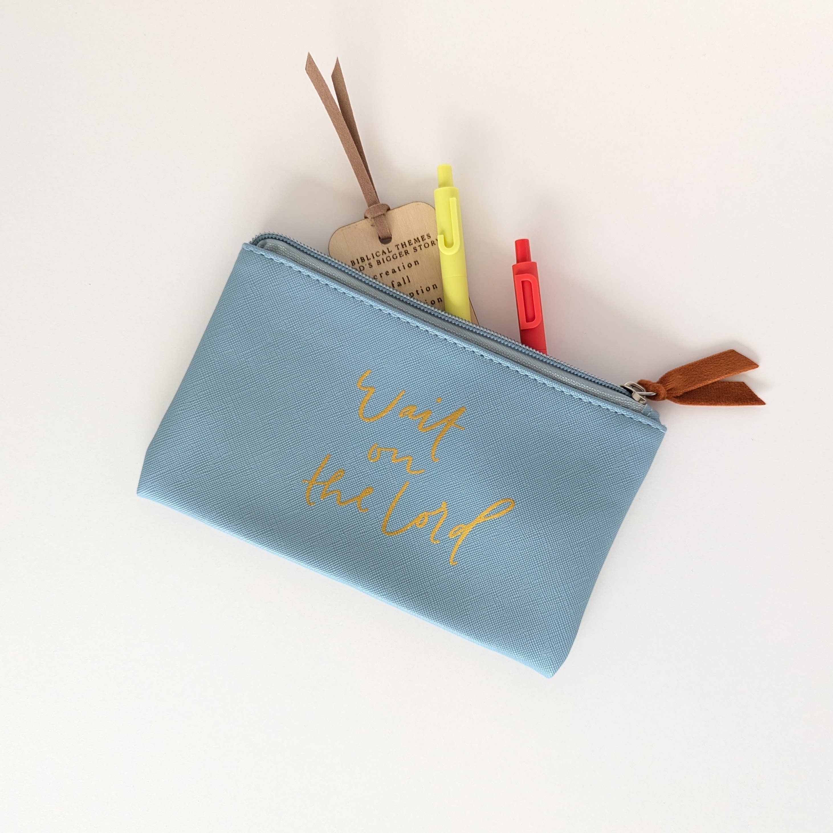 Grace Notes Ltd. - Christian Art and Gifts - Wholesale Pouch - Women's - Wait on the Lord Zip Pouch2