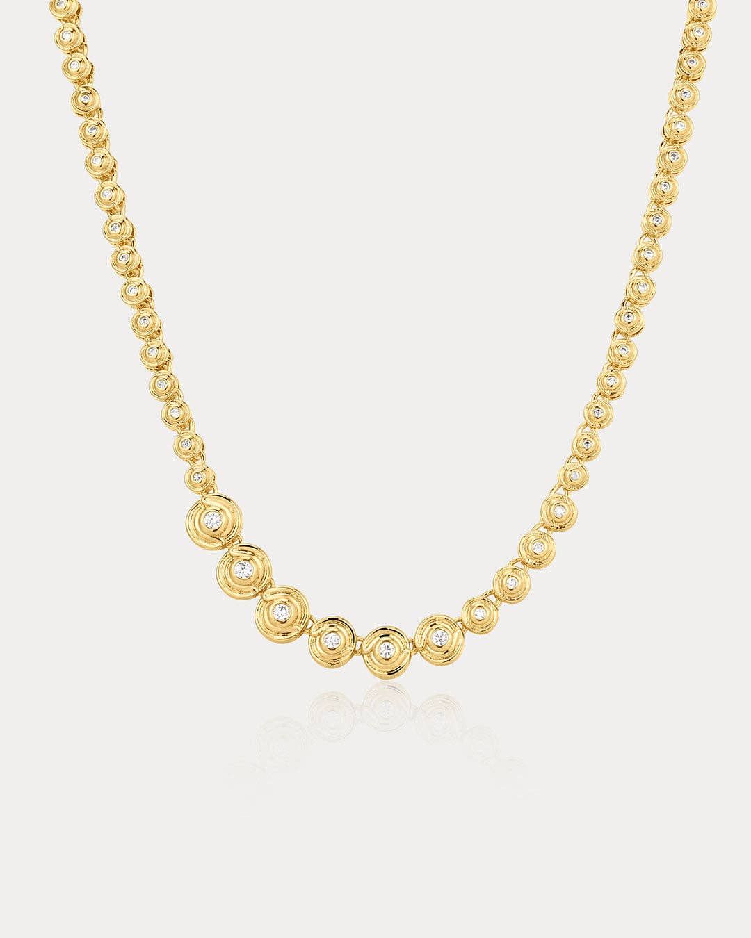 Luv AJ – Colar de elos e correntes por atacado – Colar de Ténis com Bisel Ondulado0