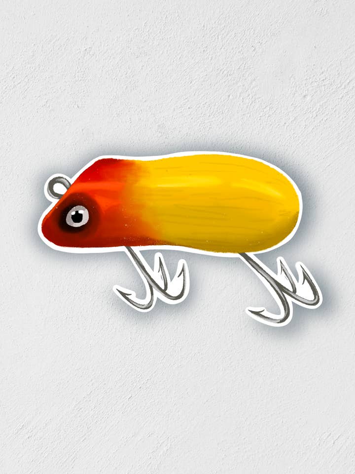 Fishing Lure Sticker for wholesale by Little Rocks Design