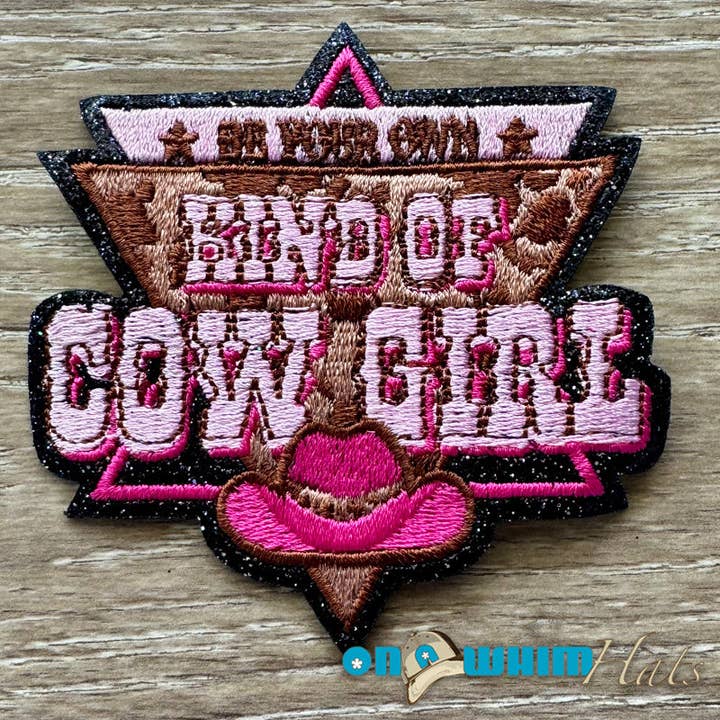 Be your Own Cowgirl Iron-On Patch for wholesale by On a Whim Hats
