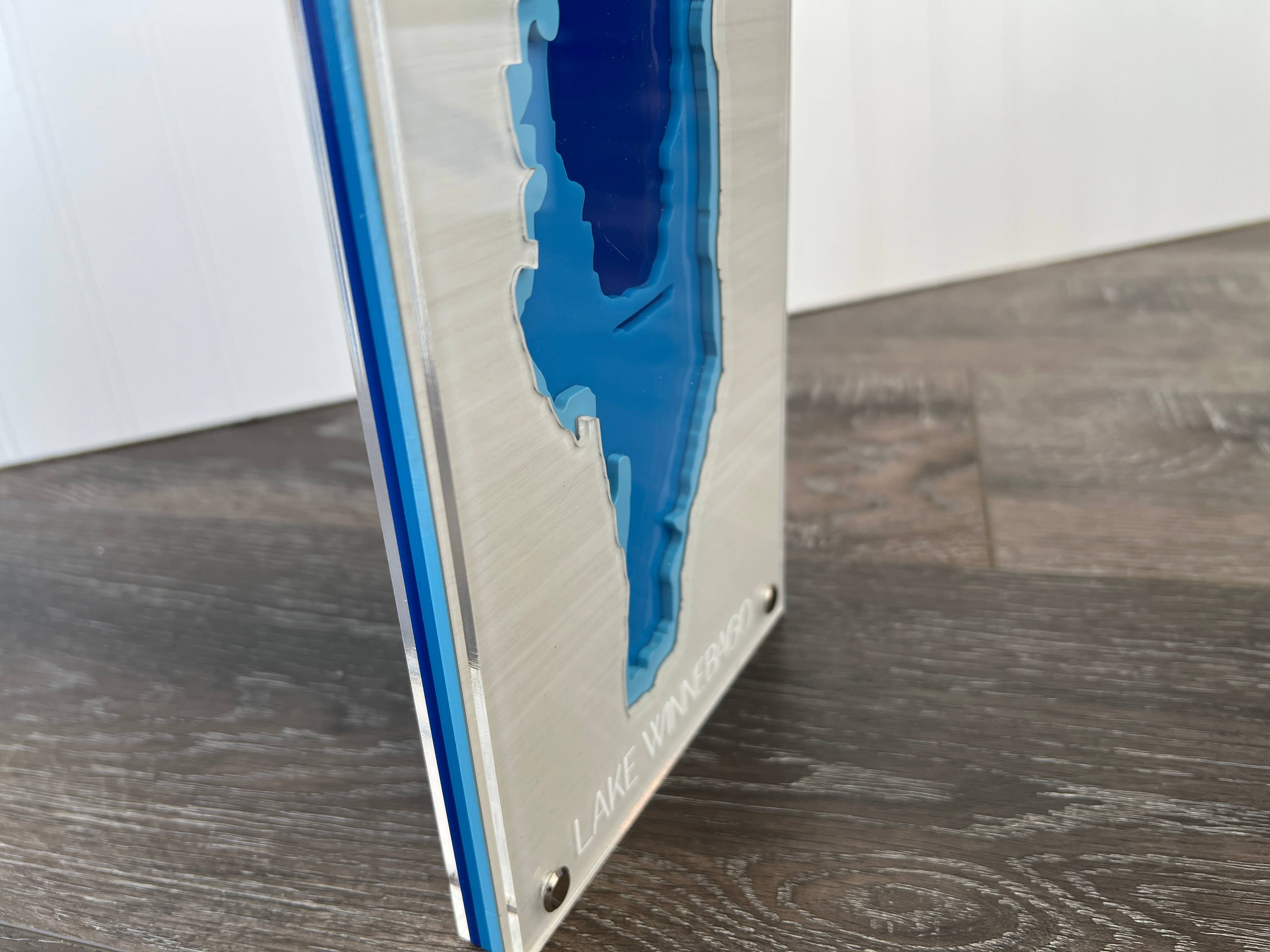 SJ Imaginations - Wholesale Wall Accent - Bathymetric Lake Maps, Multi-layered Acrylic, Custom5