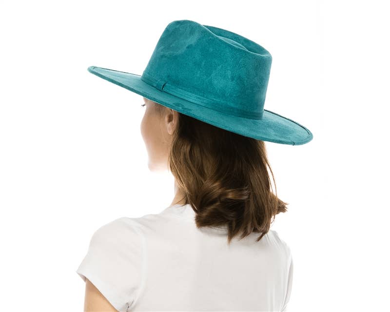 DNMC - Wholesale Fedora - Women's - Stiff Brim Rancher Hat - Premium Vegan Suede - 12+ Colors!13