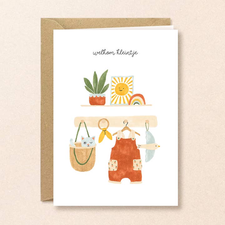 Studio Kuukeluus - Wholesale Baby Card - Sun baby card - Welcome little one2