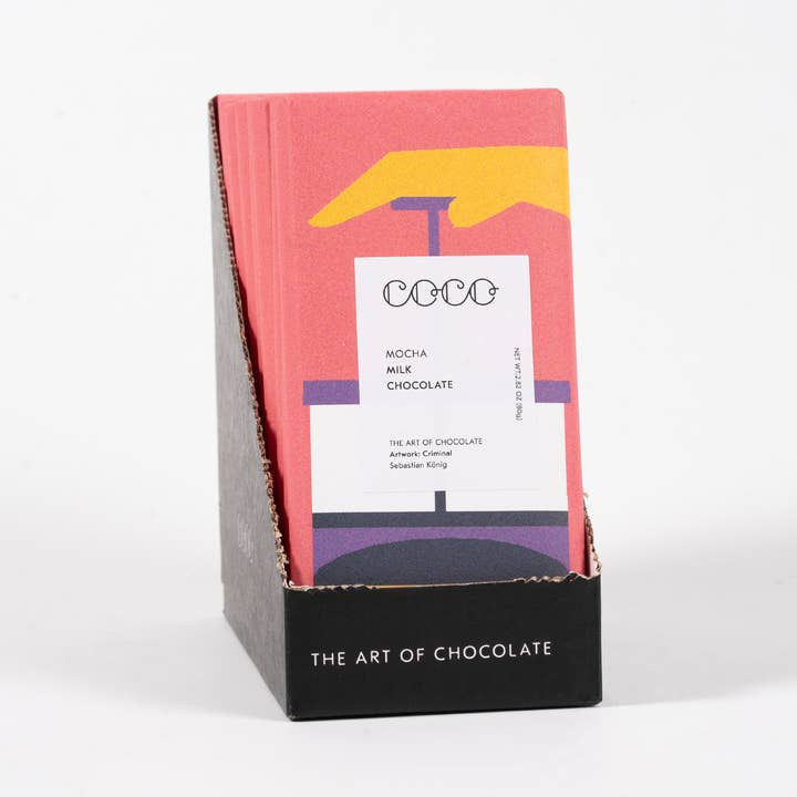 COCO Chocolatier – wholesale Chocolate bar – Mocha Milk Chocolate Bar 80g (Pack of 12)