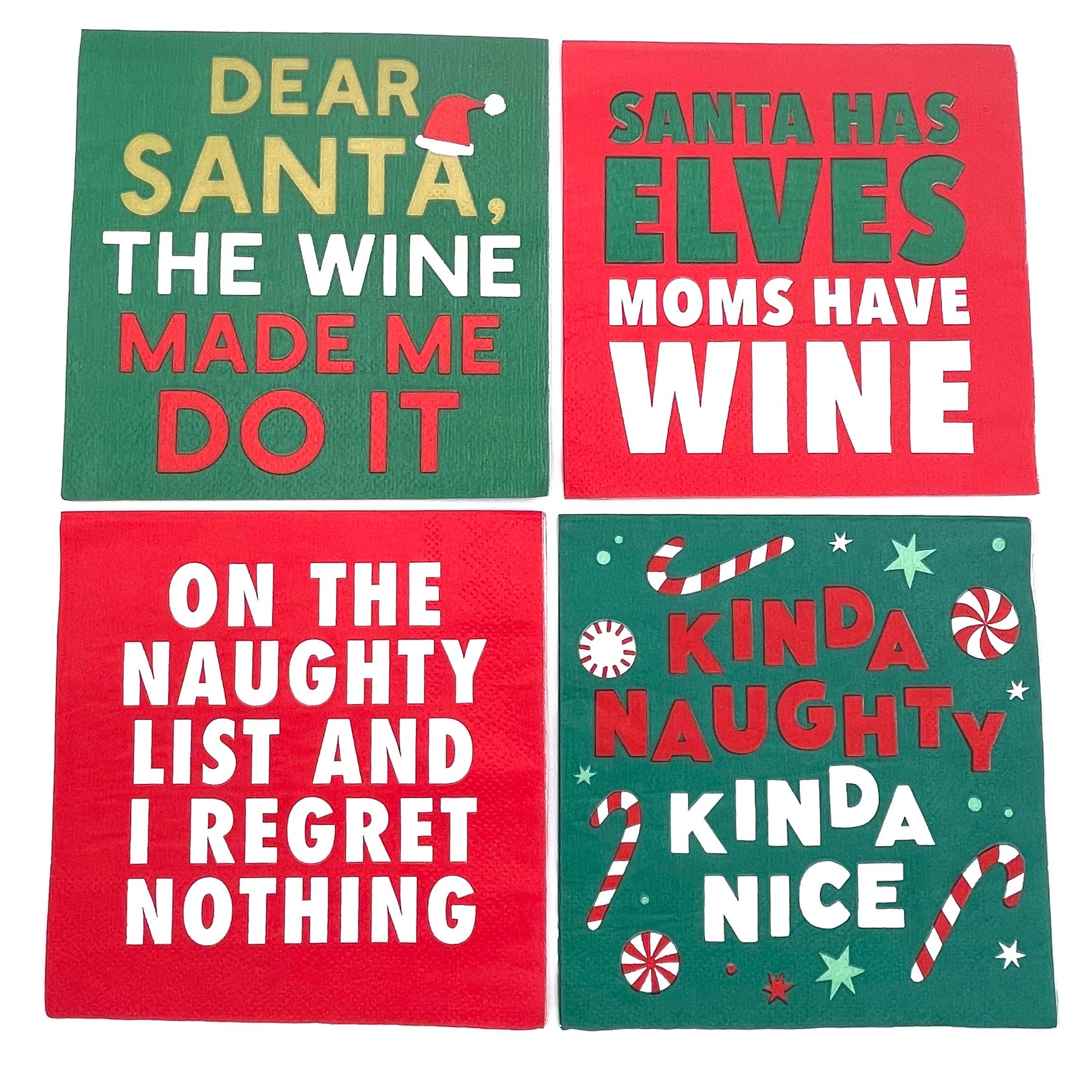 soiree-sisters - Wholesale Disposable Napkin - Christmas Cocktail Funny Napkins | I Regret Nothing4