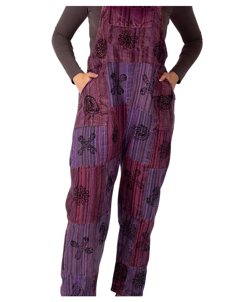 Kimago Look - Wholesale Overalls - Women's - Purple boho monkey unisex alternative clothing | Kimago3