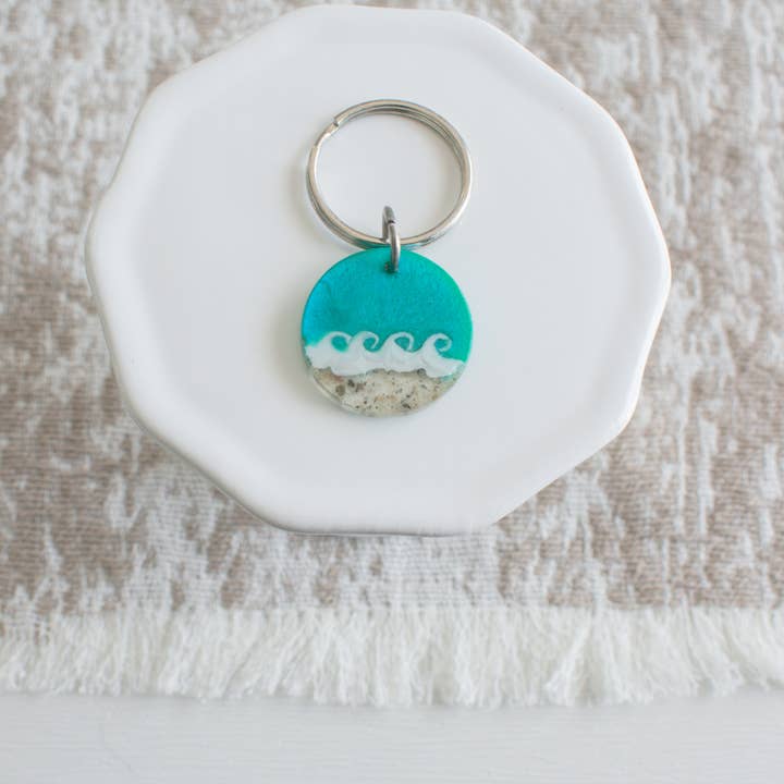 Sandy Beaches Shop - Vendita all'ingrosso Portachiavi - Donna - Portachiavi personalizzato in sabbia | Wave | Beach5