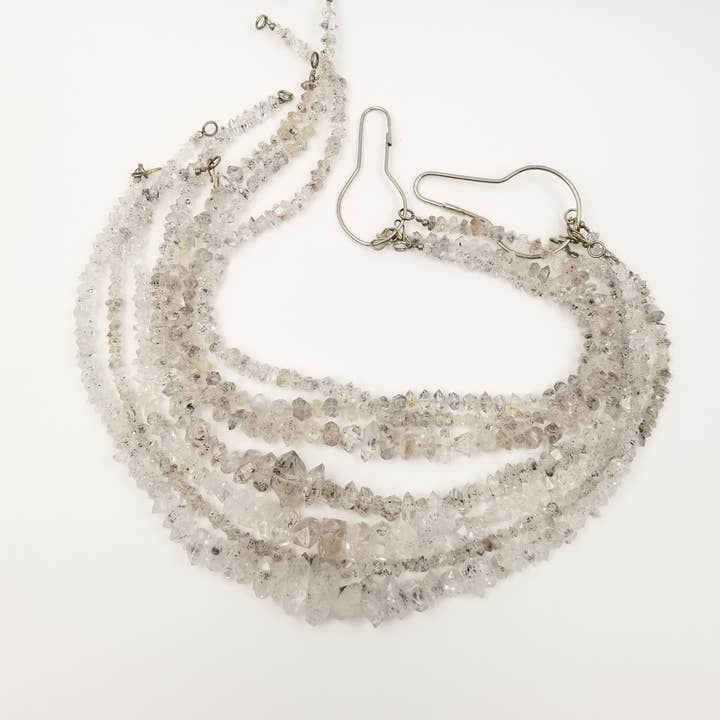 Beads Creation - Wholesale Beads - Herkimer Diamond Double Terminated Quartz Beads PRP4834