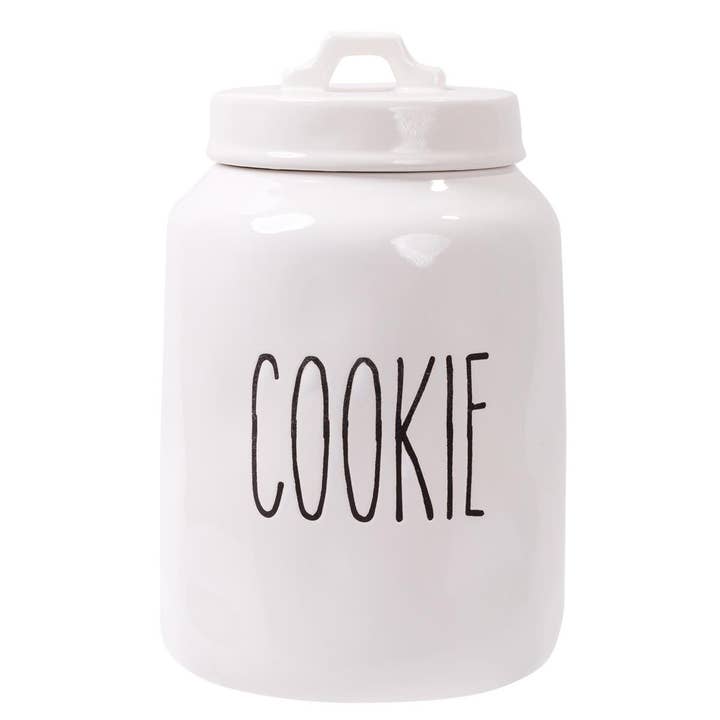 Truu Design - Vente Boîtes à biscuits - Pot à biscuits en céramique moderne de style ferme, D:3,94", bbx