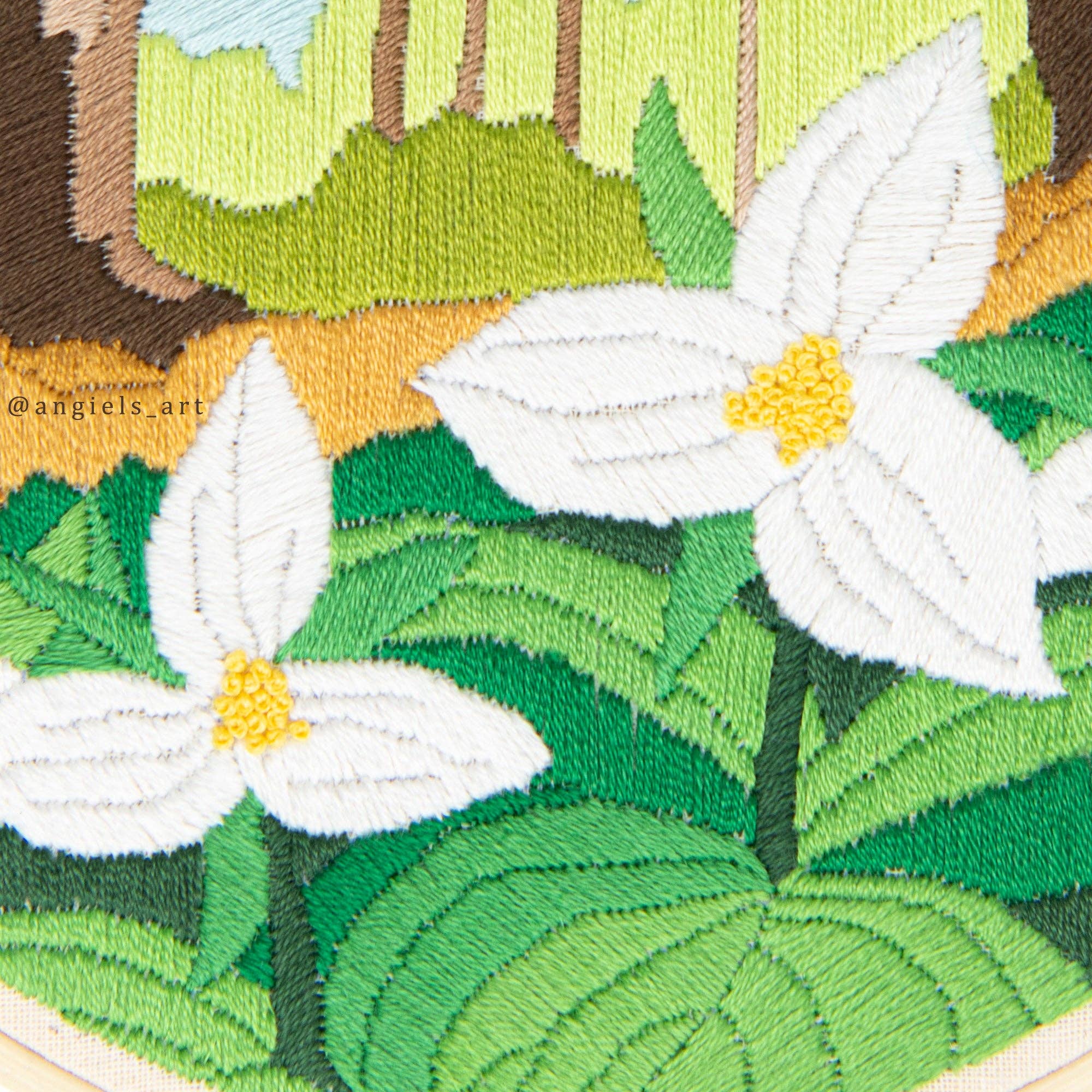 Angiels Art - Wholesale Craft Sewing Kit - Trillium DIY Embroidery Kit4