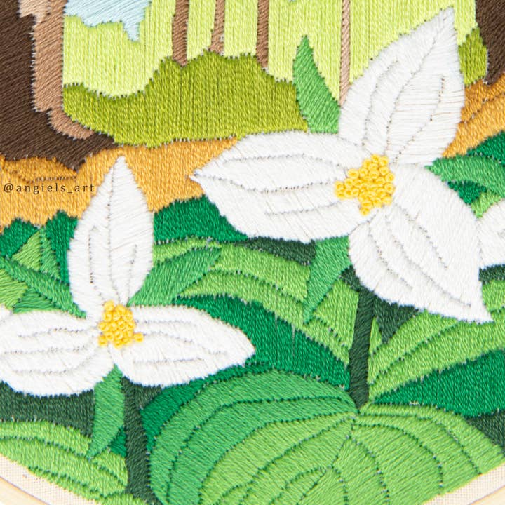 Angiels Art - Wholesale Craft Sewing Kit - Trillium DIY Embroidery Kit4