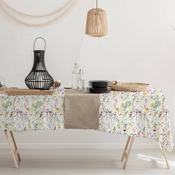 Wild Bouquet - Multi - 100% Polyester Tablecloth for wholesale by Texstyles Deco Inc.